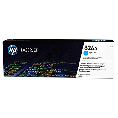 Genuine HP 826A Cyan Toner Cartridge (31,500 pages)